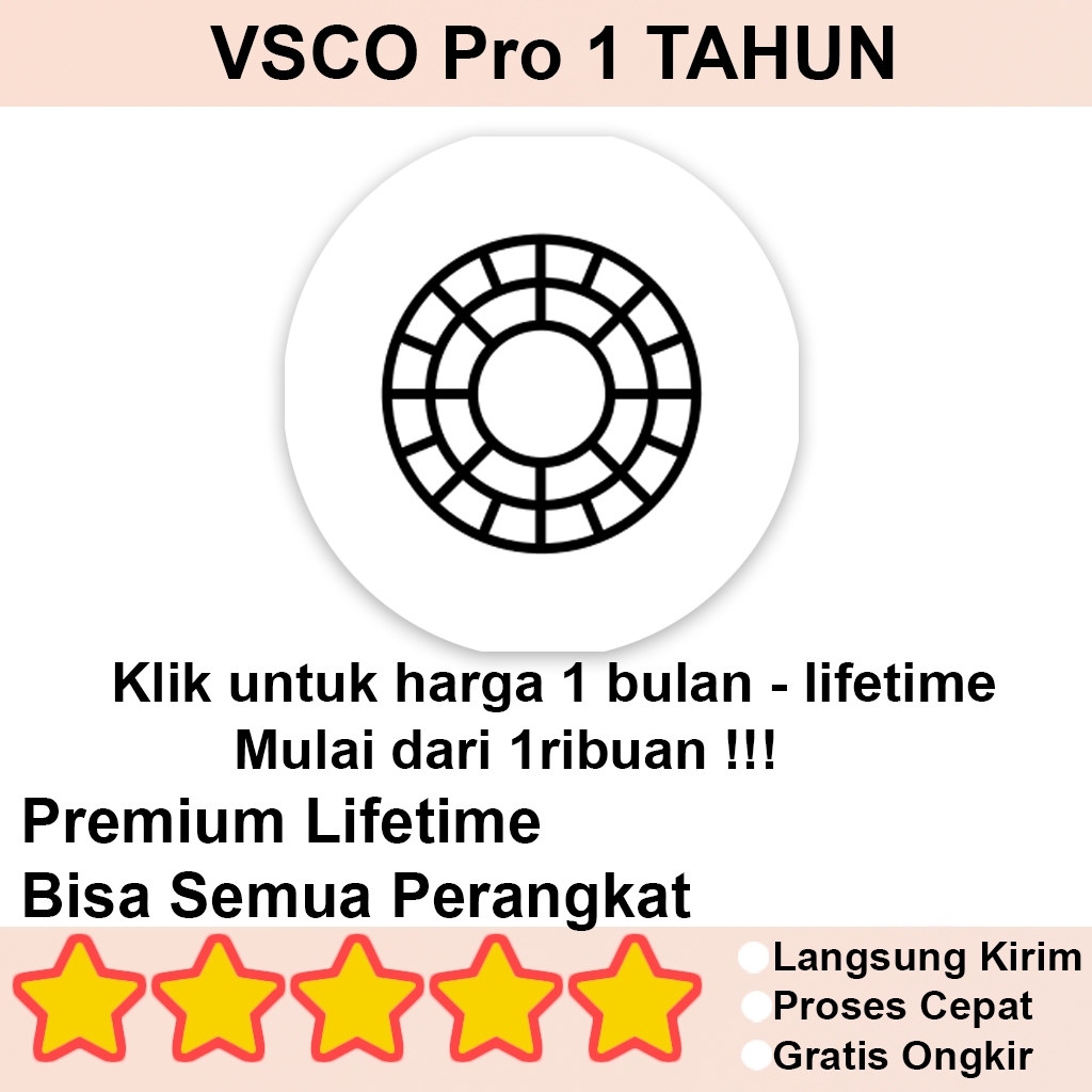 Jual Lifetime VSCO Pro Fullpack BISA Ios/Iphone/Ipad/Android Legal Aman