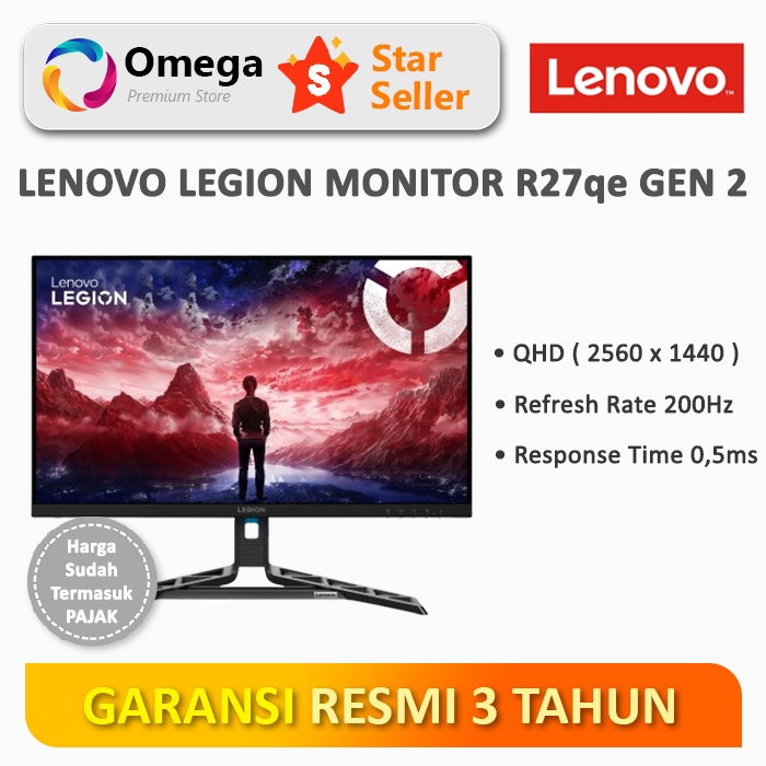 Produktbild von Gaming Bildschirm Lenovo L27qe | 27 Inch QHD WLED Monitor | 2560 X 1440 | 16:9 | 100 Hz | 4ms Response Time | IPS Panel | HDMI | DisplayPort | TÜV Eye Comfort Bildschirm 27 Zoll