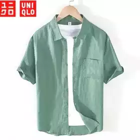 Kemeja Polos Lengan Pendek Pria UNIQ Simple Keren Berkelas Premium Quality