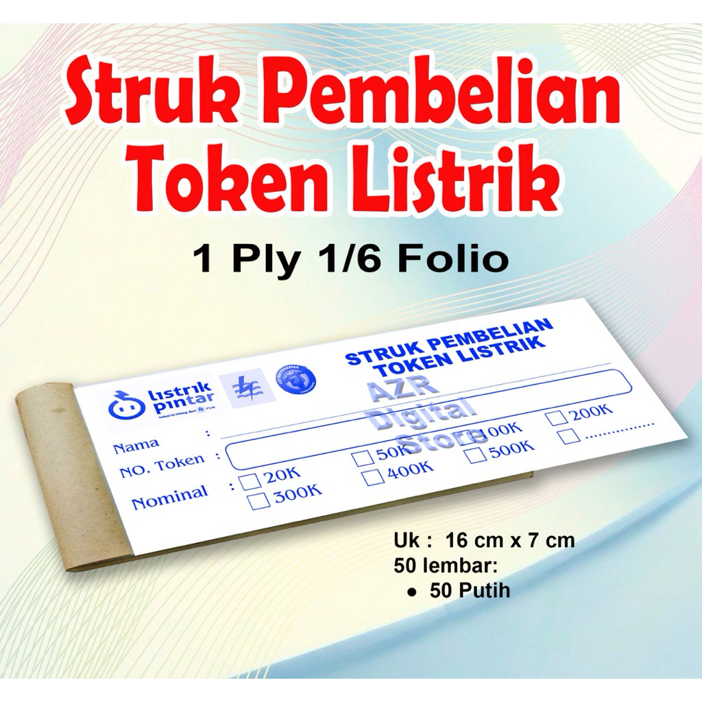 Jual NOTA STRUK PEMBELIAN TOKEN LISTRIK | Shopee Indonesia