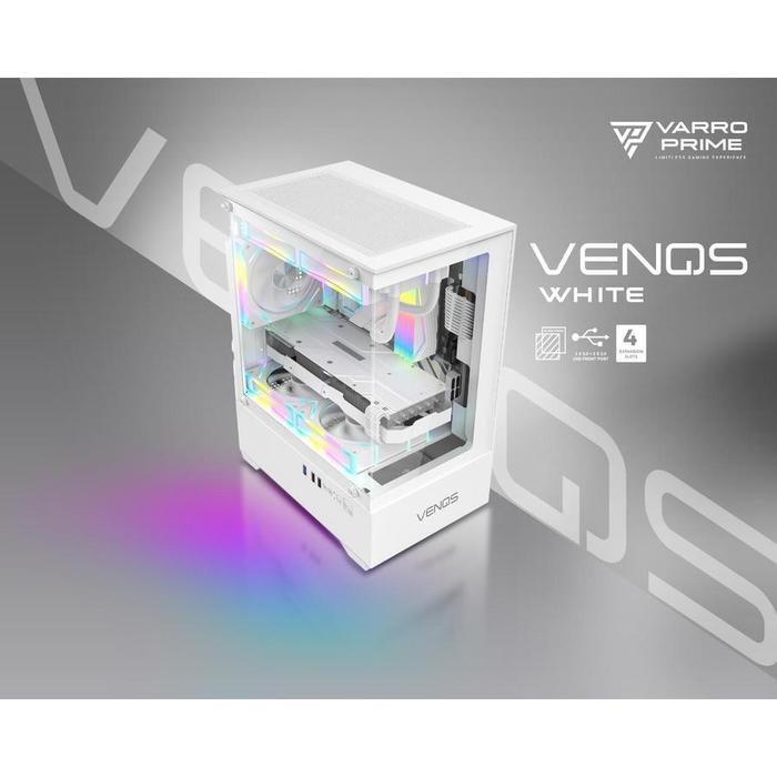 Jual Casing Komputer Varro Venos PRO Include 3 Fan ARGB | Shopee Indonesia