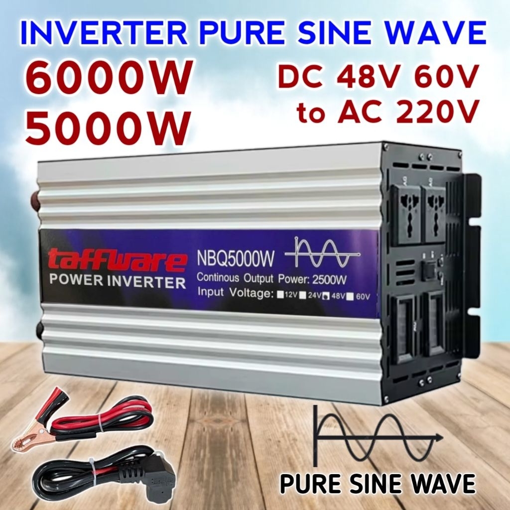 Jual Inverter Pure Sine Wave DC 48V 60V to AC 220V 6000W 5000W 4000W ...
