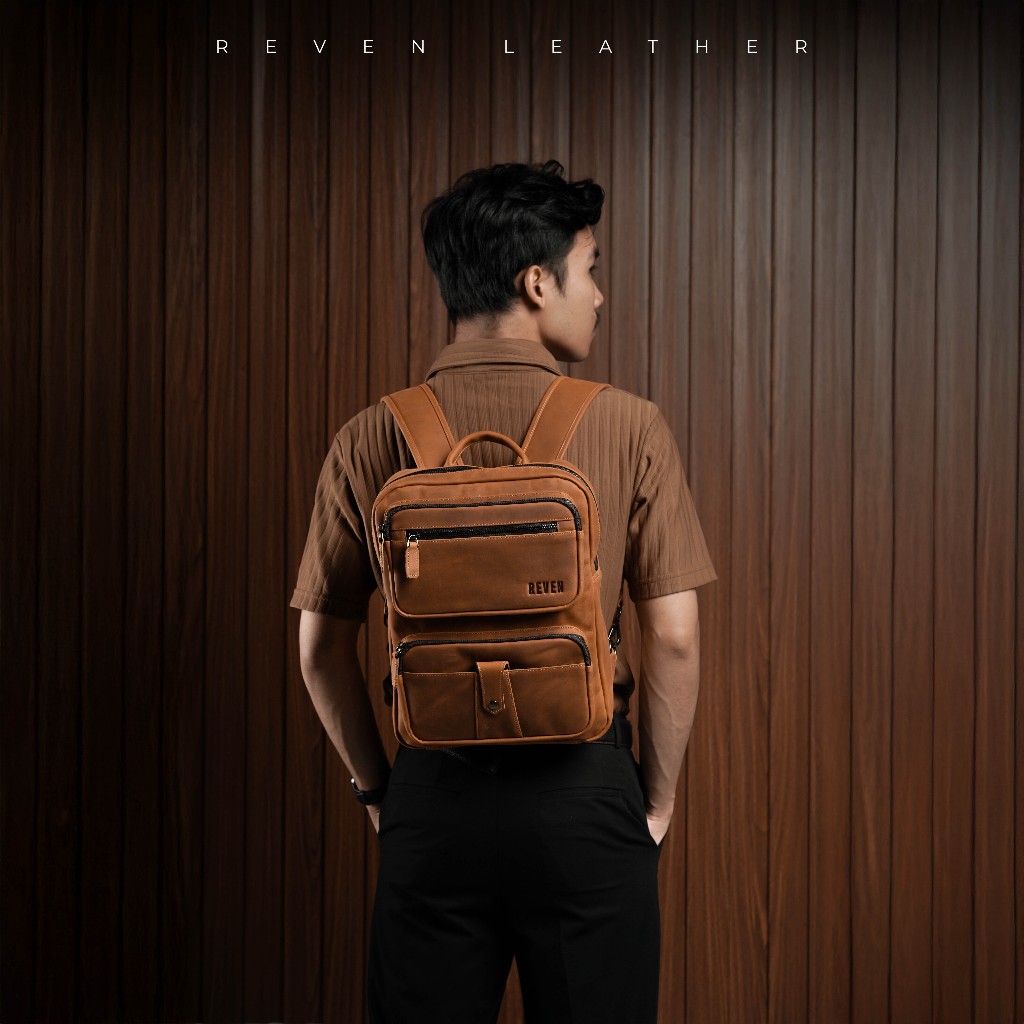 Jual Reven Leather Osiris Backpack - Tas Ransel Pria Kulit Sapi Asli ...