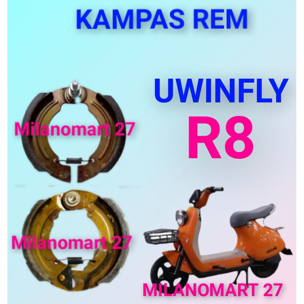 Jual kampas rem uwinfly R8 kampas rem sepeda listrik uwinfly R8 ...