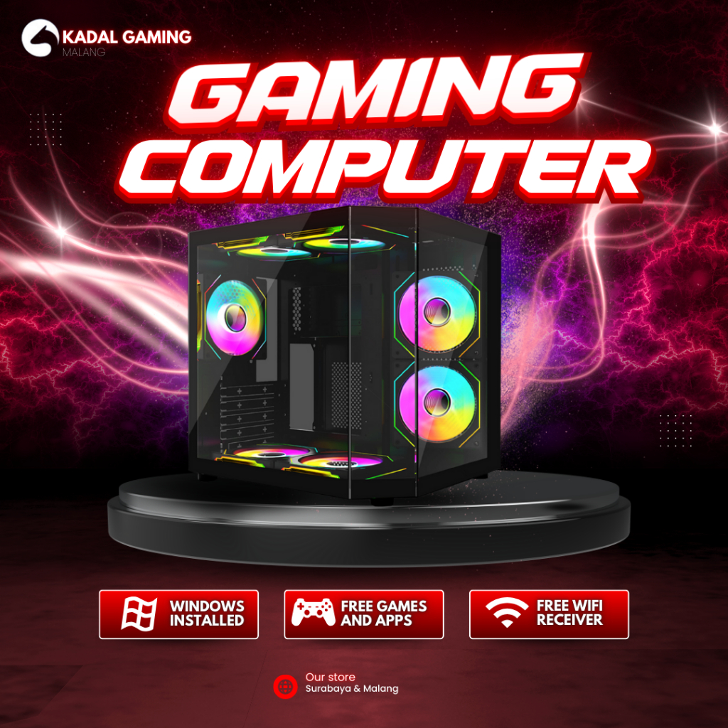 Jual PC GAMING R5 7600 VGA RTX 5050 8GB RAM 16GB D5 SSD 512GB NVME ...