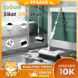 COOGER Sikat Lantai 3IN1 Dengan Wiper Multifunction Toilet Brush Sikat Kamar Mandi Serbaguna Untuk Segala Jenis Lantai
