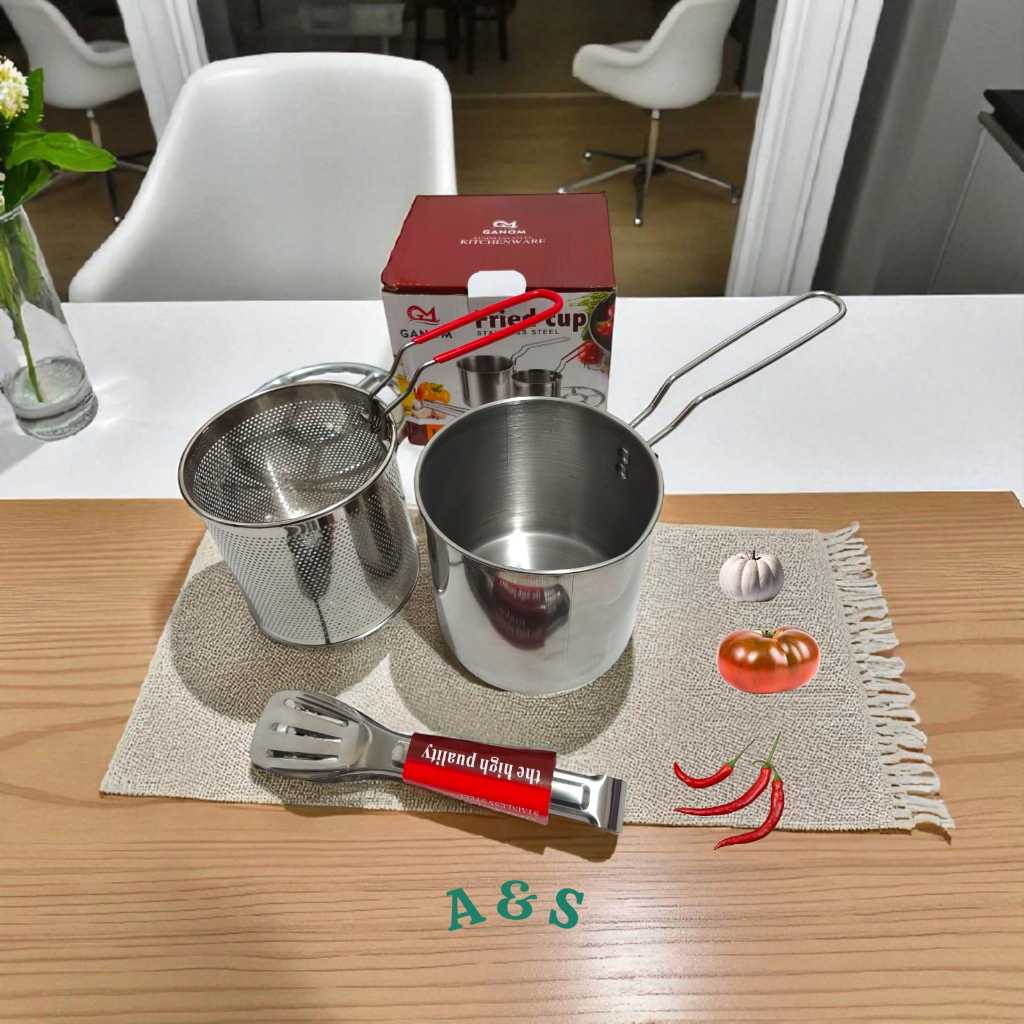 Jual mini Deep Fryer 4in1 Stainless Steel Anti Karat Ganom 1,2 liter ...