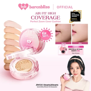 [BEST SELLING] BNB Barenbliss Bloomatte Perfect Zoom Cover Cushion 15g SPF 50+ PA+++ Air-Fit Ultra Coverage Matte Full Coverage Ringan Double Lock Technology Tahan 16H Acne Prone Friendly Non Comedogenic Lightweight Cushion Foundation Skin Tint Concealer