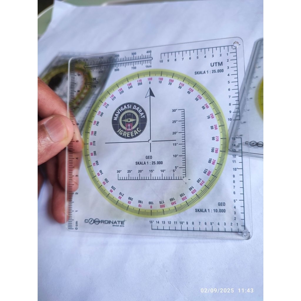 Jual Protraktor Protractor douglas roamer navigasi bahan mika penggaris ...