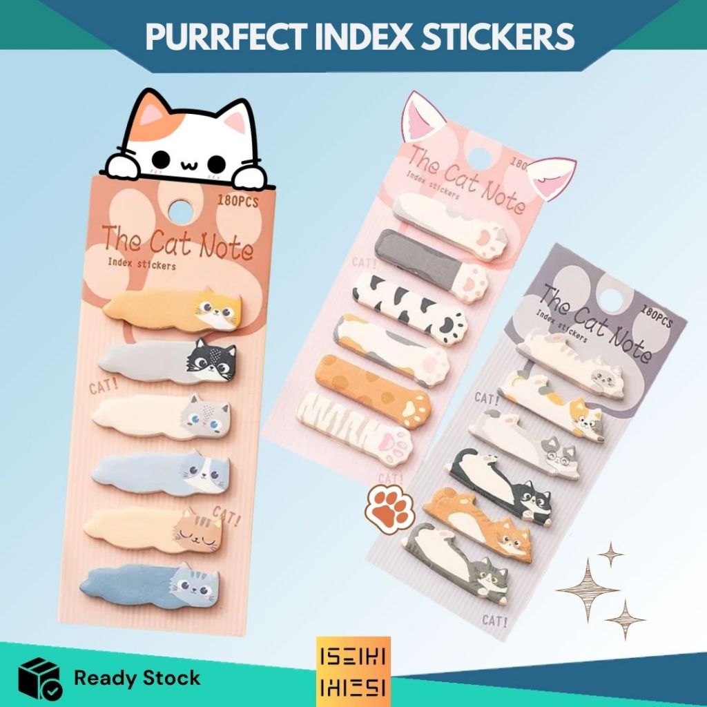 Jual Sticky Notes Cartoon Cat Isi 180 Lembar Memo Pads Cute Pos it ...