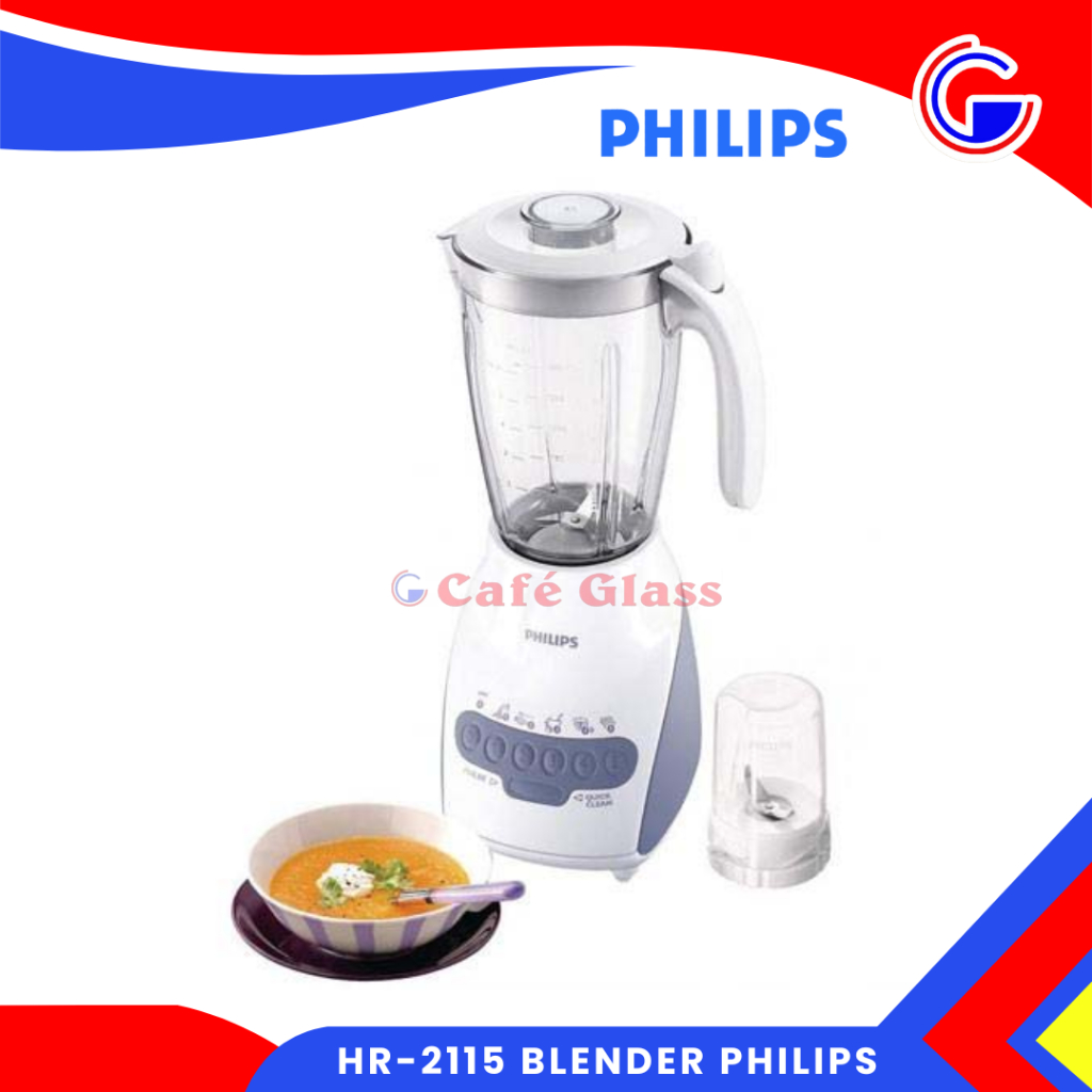 Blender Philips Hr-2115 I Tabung Plastik 2L I Blender Serbaguna I Penghalus Jus Buah Sayur
