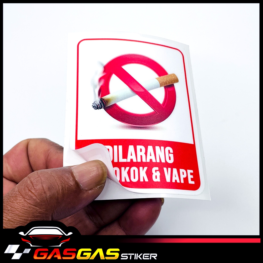 Jual Stiker DILARANG MEROKOK Sticker Dinding Bahan Vinyl Laminasi Doff ...