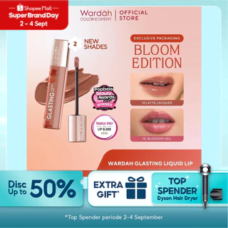 [BEST SELLING!] WARDAH Glasting Liquid Lip - Lip-Stain-Lipgloss-Lipstik - Liptint-Lip Tint-Lip Matte-Lipstick-Lipcream-Cleopatra Look - Lip Cream- Glossy Lip Longlasting Waterproof Tahan Lama - Makeup-Two Tone Lip