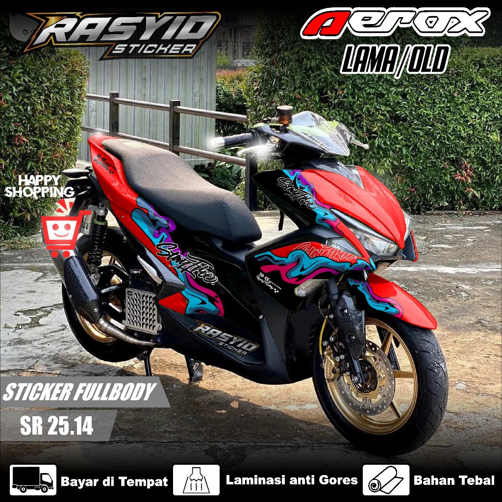 Jual COD Sticker Full Body Yamaha Aerox Lama Old VVA Tahun 2016 2017 ...