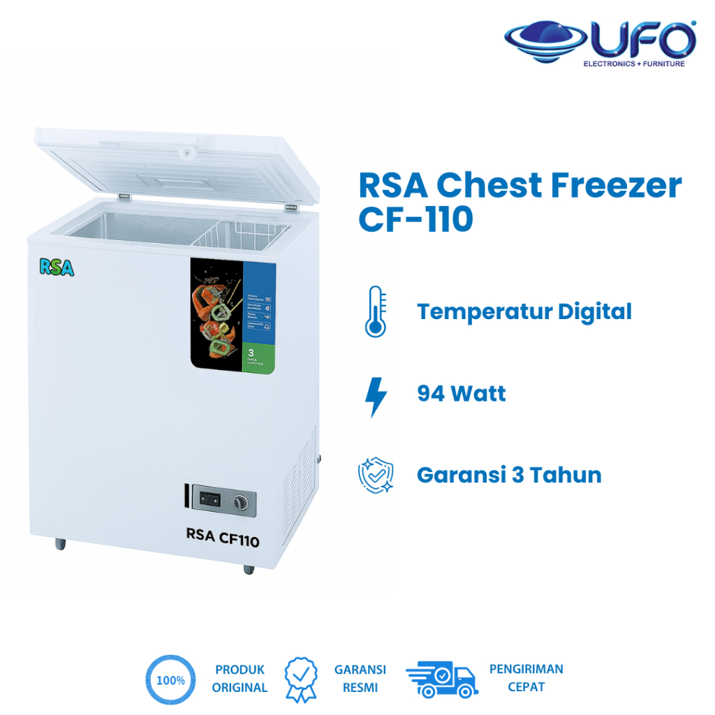 Jual RSA Chest Freezer 96 Liter CF110 | Shopee Indonesia