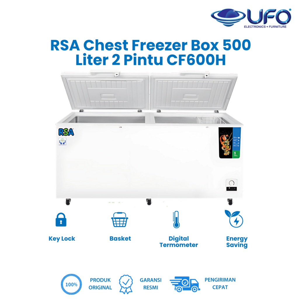 Jual GEA RSA Chest Freezer Box 500L Garansi Resmi CF600H | Shopee Indonesia