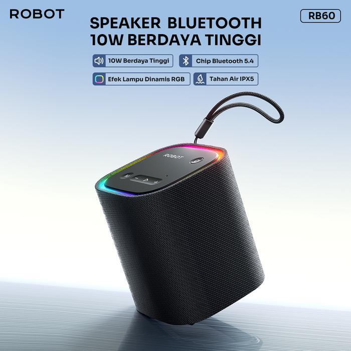 Jual ROBOT Speaker RB60 Bluetooth 5.4 Powerfull Bass 10W with RGB Light ...