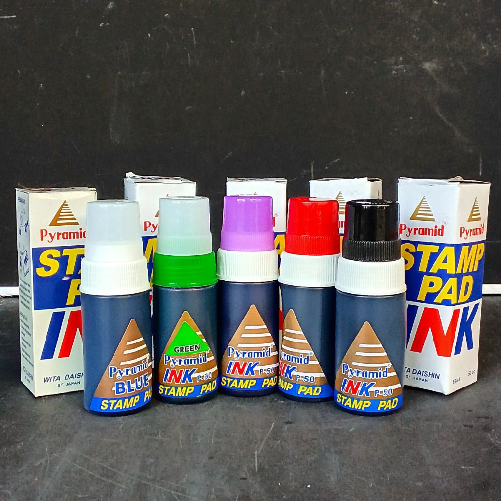 Jual Tinta Stempel Stamp Ink Pyramid 50ml ( Pcs ) [ Original } | Shopee ...