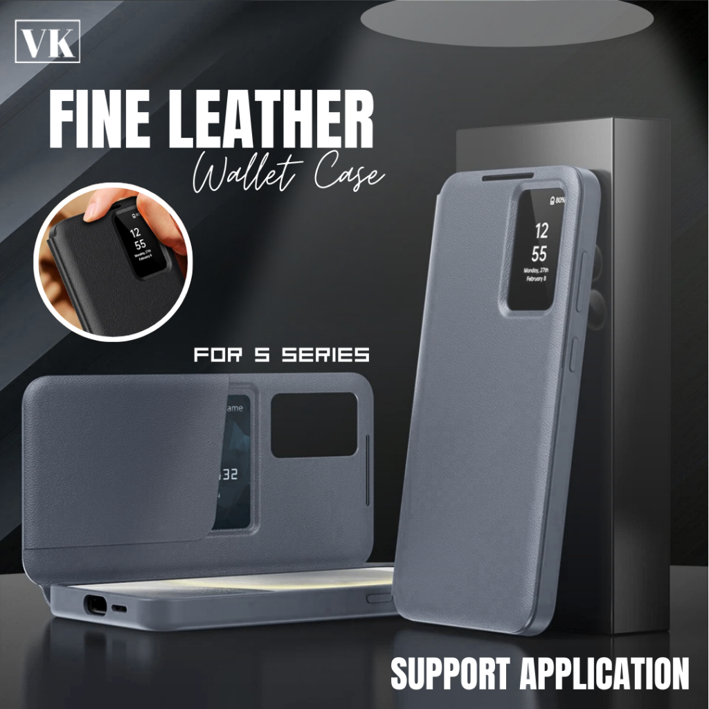 Jual Flip Kulit Case Samsung S25 S24 S23 S22 Ultra Smart Window Leather ...