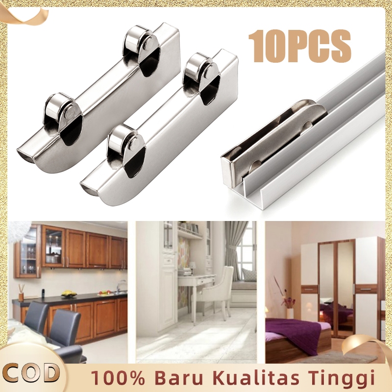 Jual Stainless Steel Padat Penjepit Kaca Roda Bearing Pintu Geser 10pcs ...