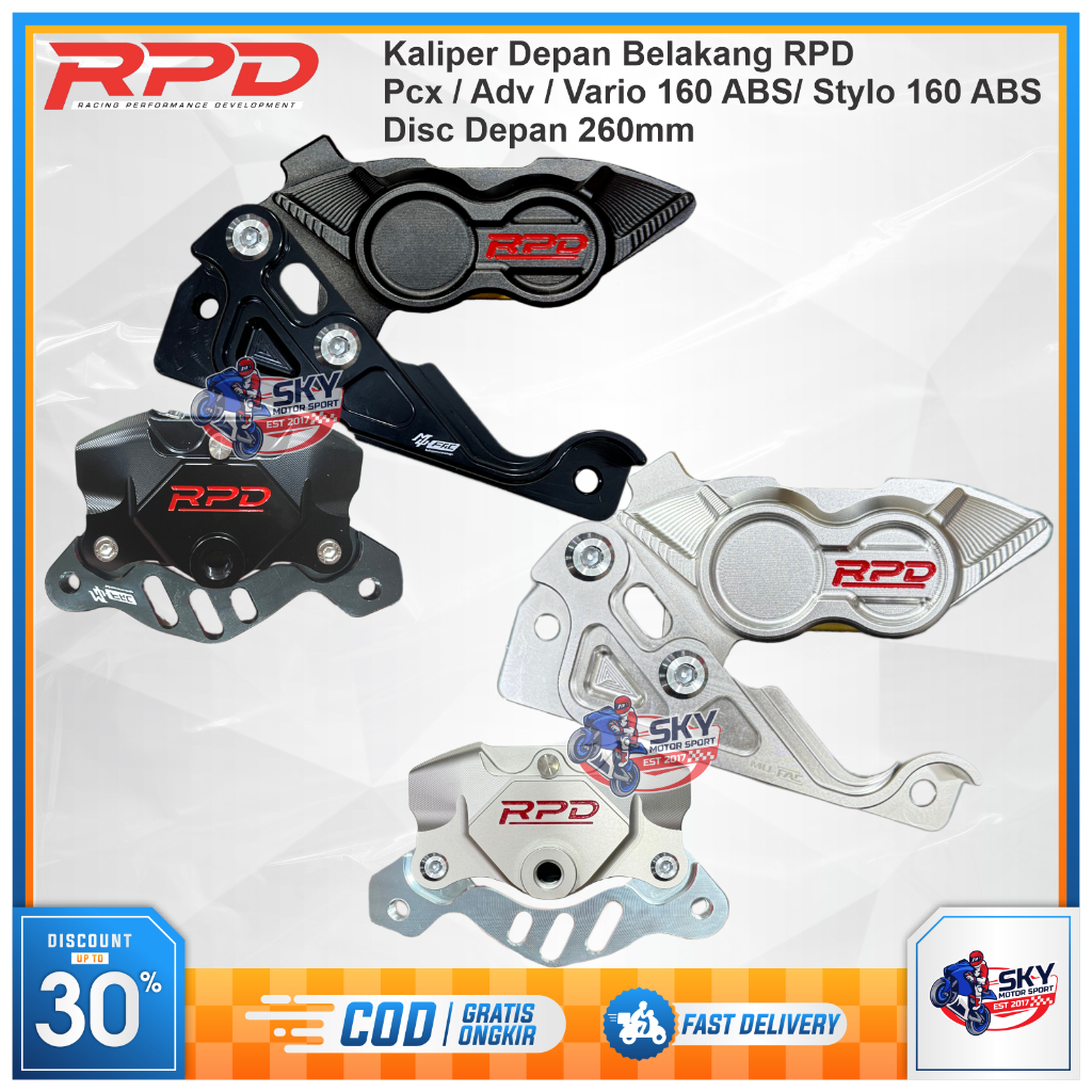 Jual Kaliper Depan Belakang RPD 4 Piston + 2 Piston Pcx 150 / Pcx 160 ...