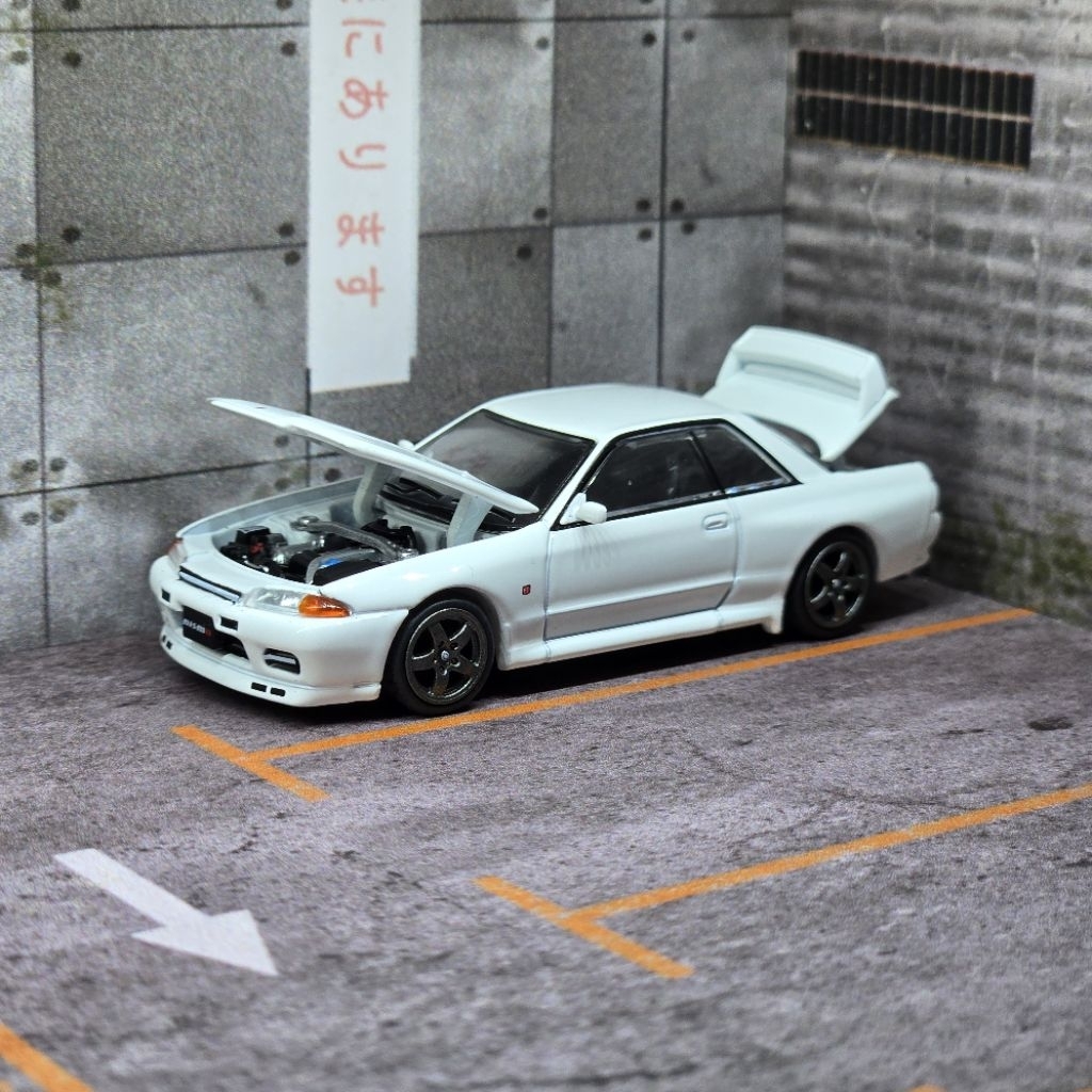 Jual Poprace Loose 1/64 Nissan Skyline GTR R32 Crystal White PR64-157 ...