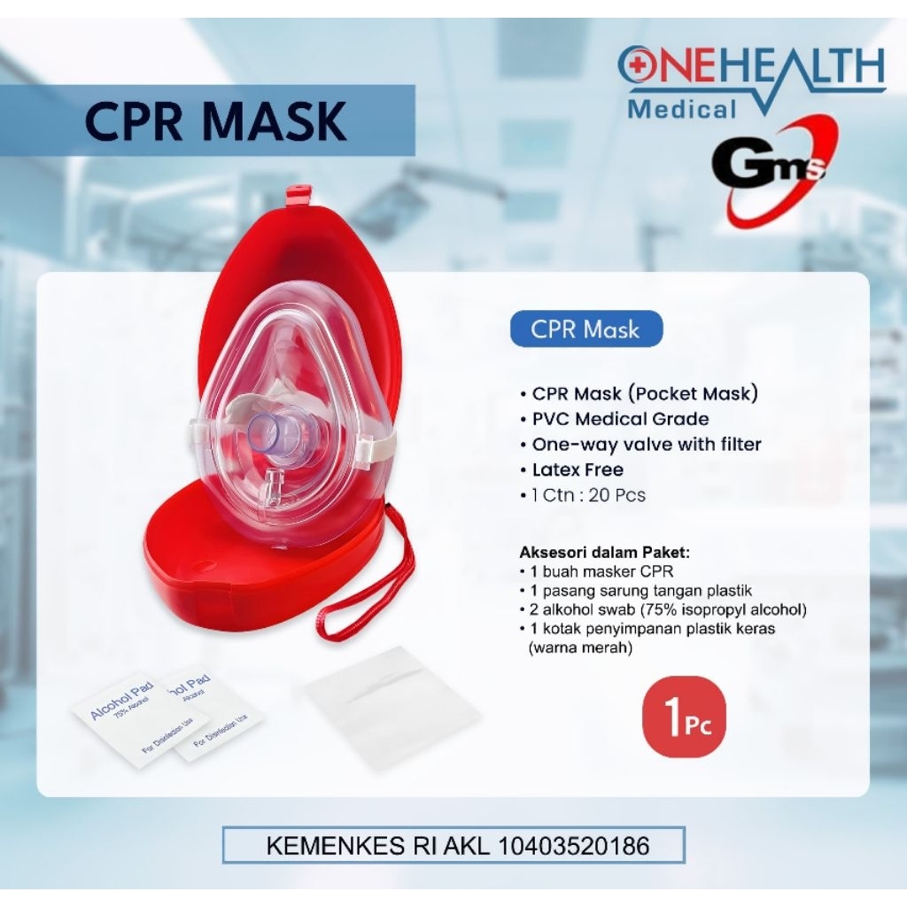 Jual Onehealth Masker CPR Pocket Resusitator Mask | Shopee Indonesia