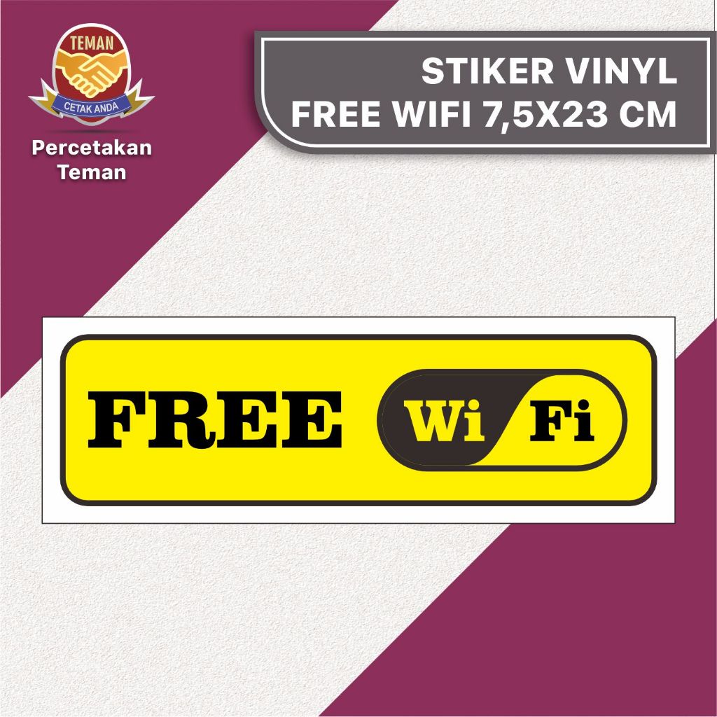Jual STIKER VINYL FREE WIFI 7,5X23 CM | Shopee Indonesia