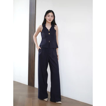 Avelle Dylan Pants Celana Panjang HW Kulot Wanita Basic Cullotte Highwaist Wide Leg Pants