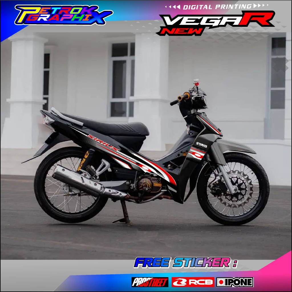 Jual STRIPING VARIASI YAMAHA VEGA R NEW SIRIUS EDITION / STICKER LIST ...