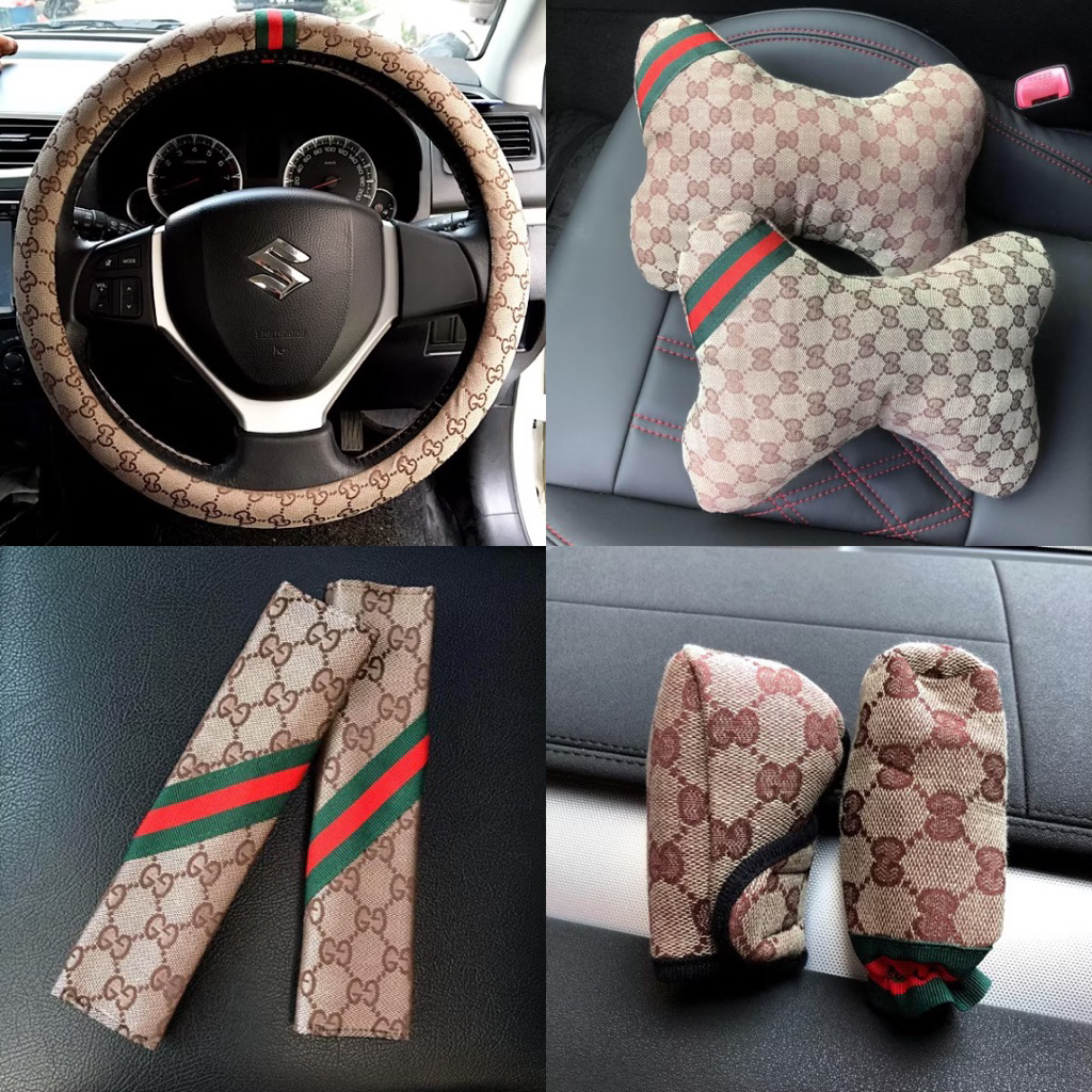 Auto Stuurhoes Voor Alle Modellen Rode Bloem Wit Daisy Elastische Stuurwiel Protector Anti-Slip Decoratie Protector Voor Vrouw Man Auto Wielbeschermer