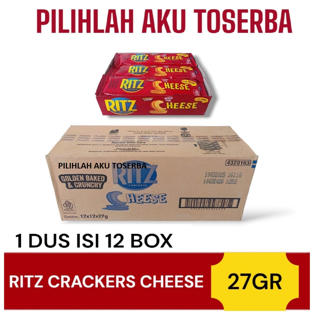 Jual Ritz Cheese Crackers 27 gr - ( HARGA 1 DUS ) | Shopee Indonesia