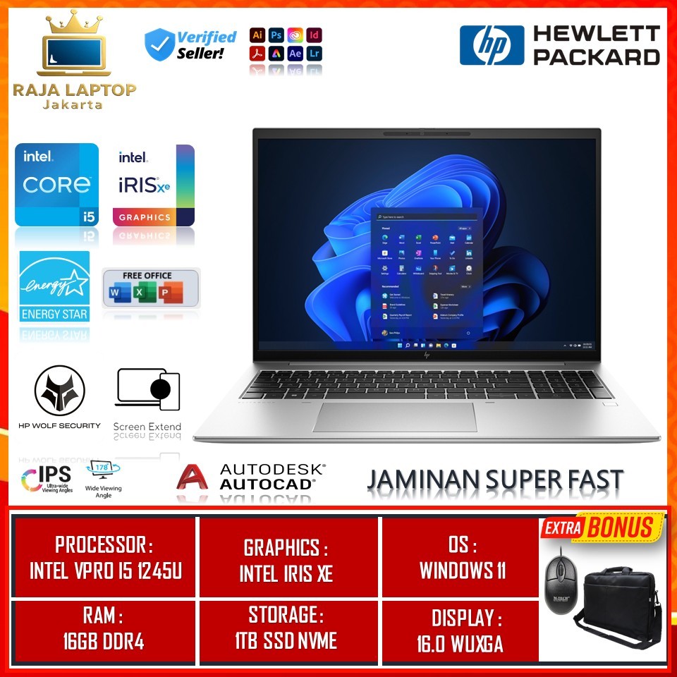 Jual Laptop HP Elitebook 860 G9 Intel Vpro I5 1245U Ram 16GB 1TB SSD 16 ...