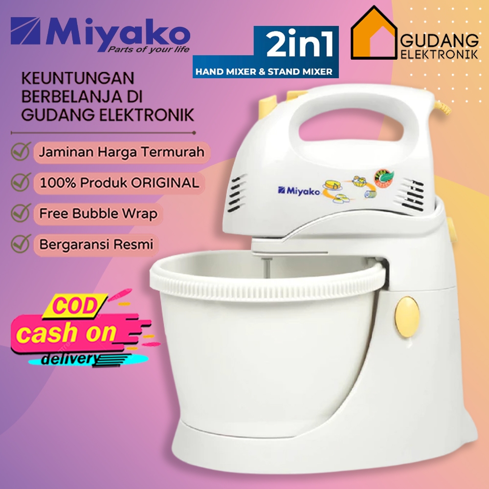 Jual [COD READY] MIYAKO MIXER 2 IN 1 BERDIRI + TANGAN SM625 / SM 625 ...
