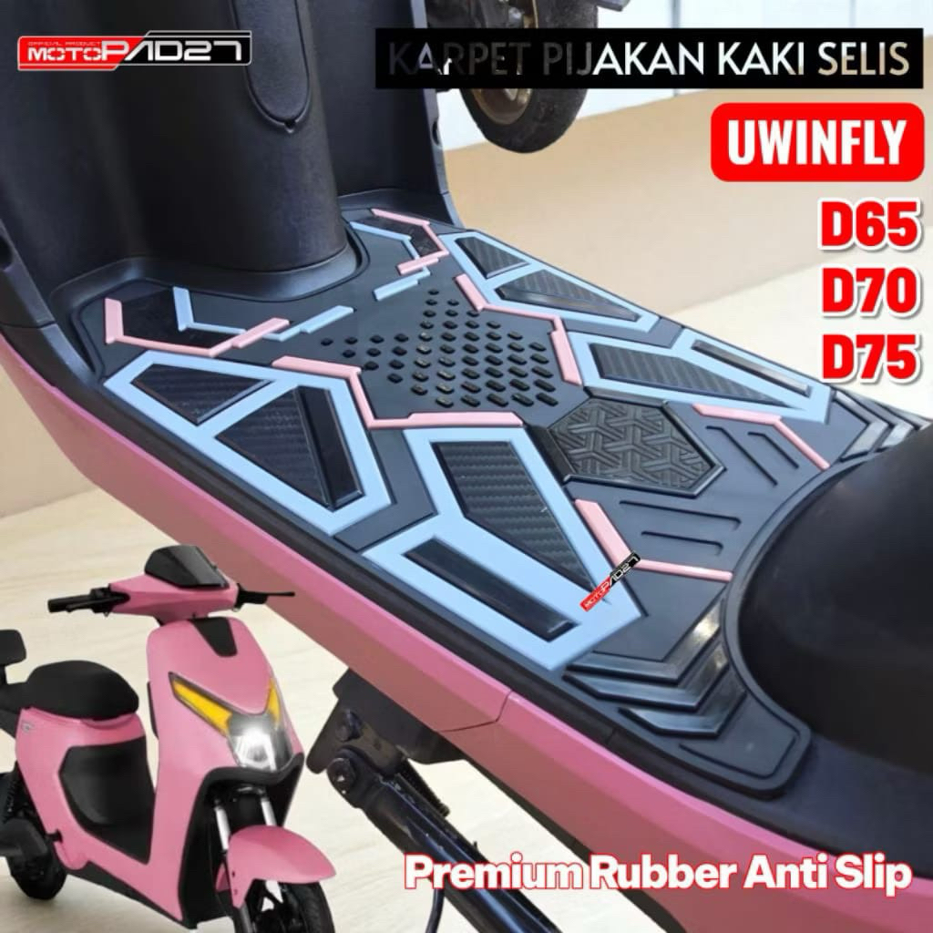 Motopad27 karpet sepeda listrik atau Selis D60, D65, D70, D75 full karet premium
