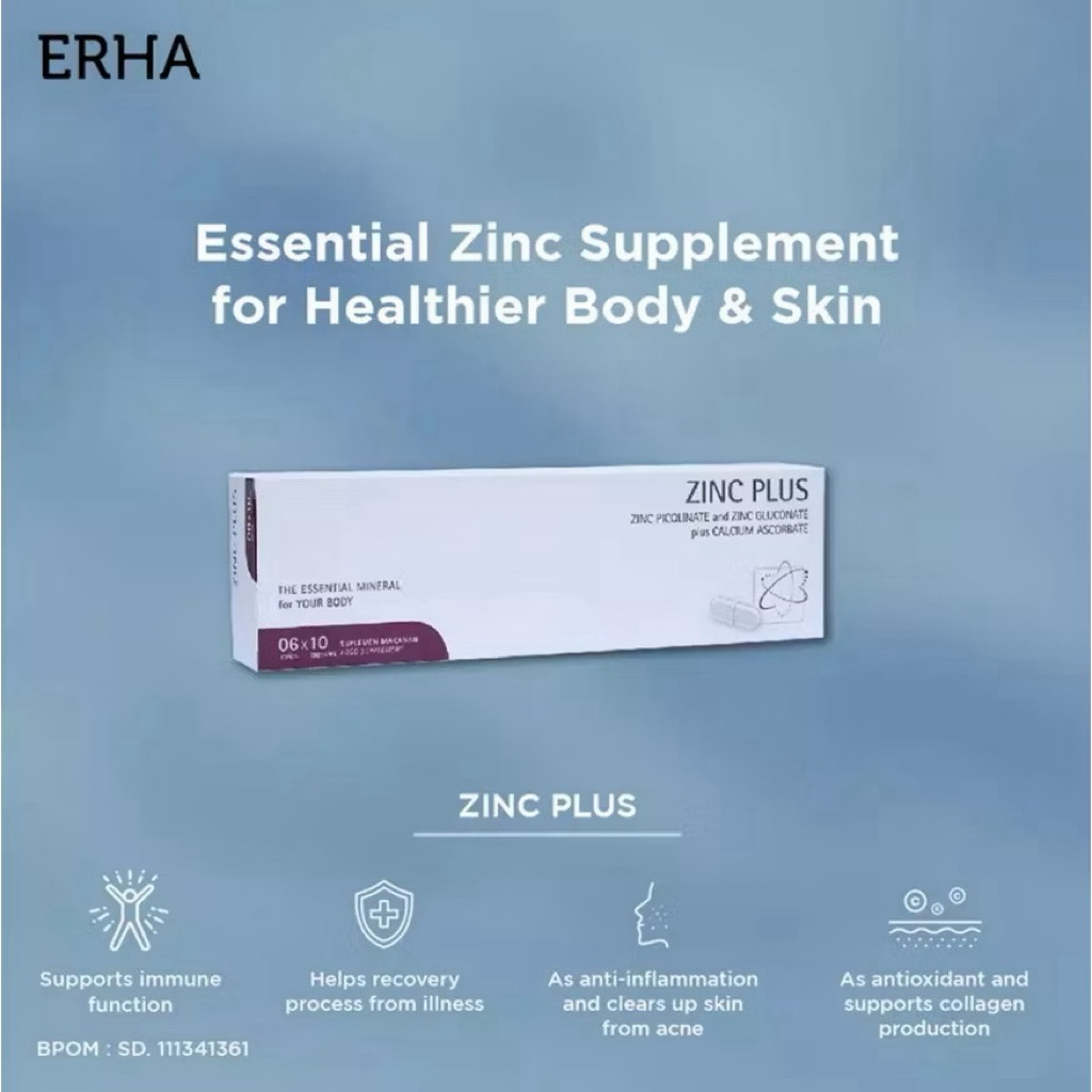 Jual ZINC PLUS Original – Suplemen Jerawat & Rambut Rontok dengan ...