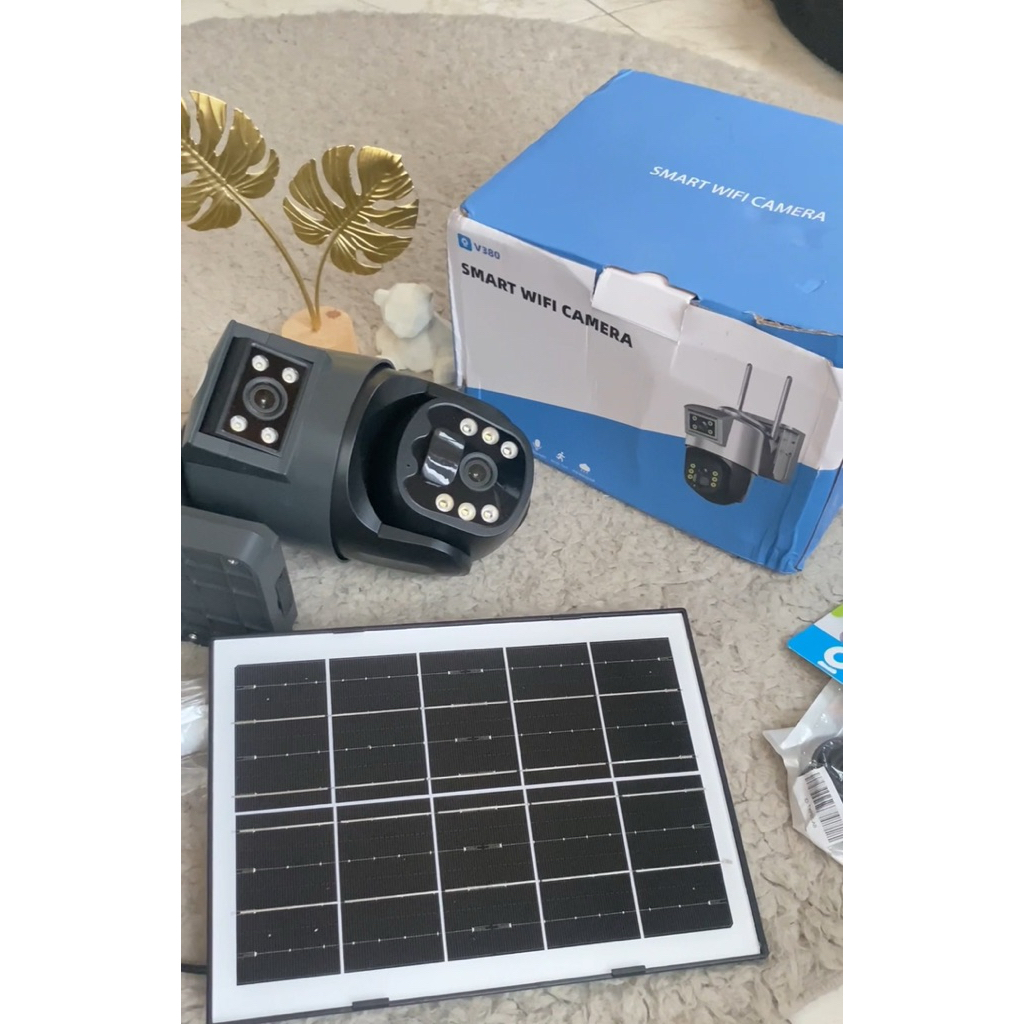 Jual CCTV 2 Lensa 4G Panel Surya Outdoor Preloved | Shopee Indonesia