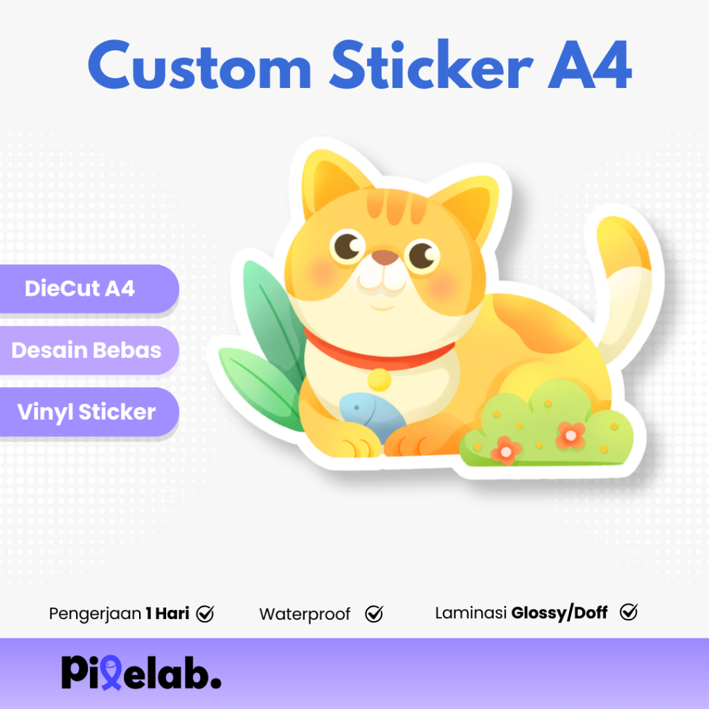 Jual Cetak Sticker Custom Diecut A4 | Print + Cutting Sticker Vinyl ...