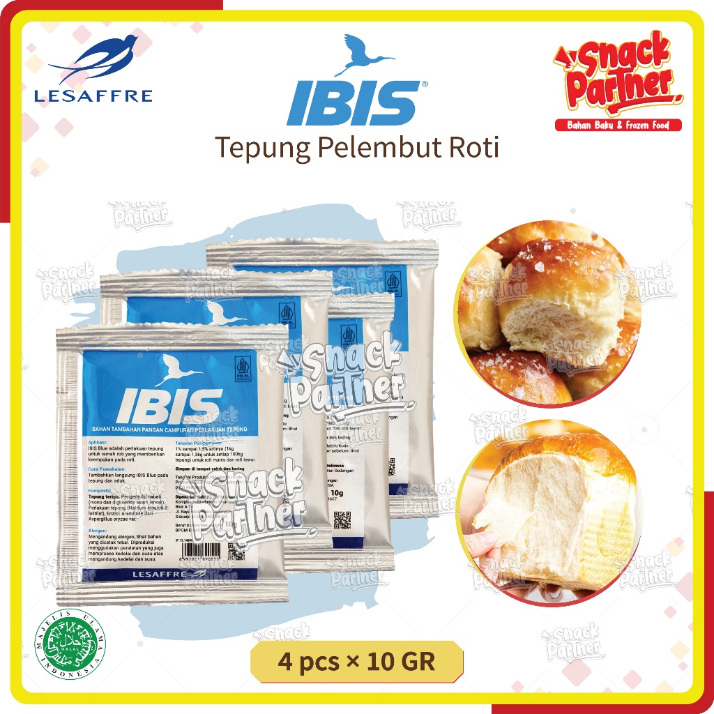 Jual IBIS BLUE Pelembut Roti Sachet (4 PCS x 10 GR) - Adonan Bahan Roti ...