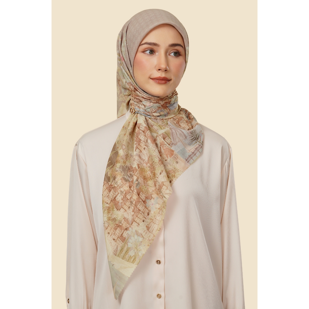 ZYTADELIA Sadera Scraves Series Printed Scarf Hijab Segi Empat Hijab Aire Voile Hijab Premium Hijab Motif