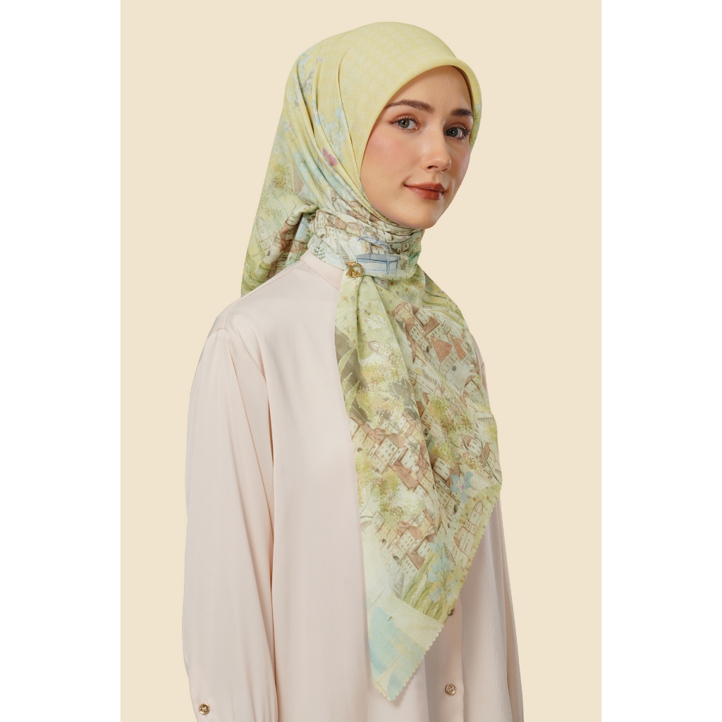 ZYTADELIA Sadera Scraves Series Printed Scarf Hijab Segi Empat Hijab Aire Voile Hijab Premium Hijab Motif