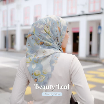 Koyu Hijab Segiempat Viney Jepang Beauty Leaf (Autum Series)