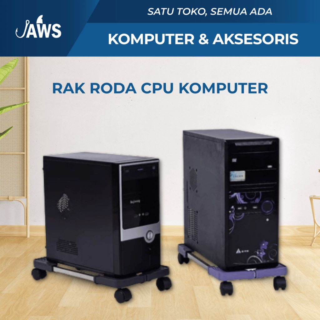Jual Rak Tray CPU dengan Roda Lebar Adjustable Praktis Aman dari Debu ...