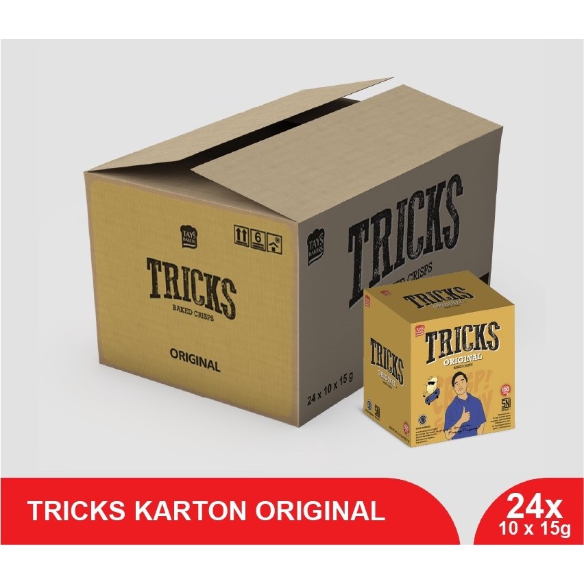 Jual TRICKS KERIPIK KENTANG RASA ORIGINAL 1 DUS 24 BOX | Shopee Indonesia