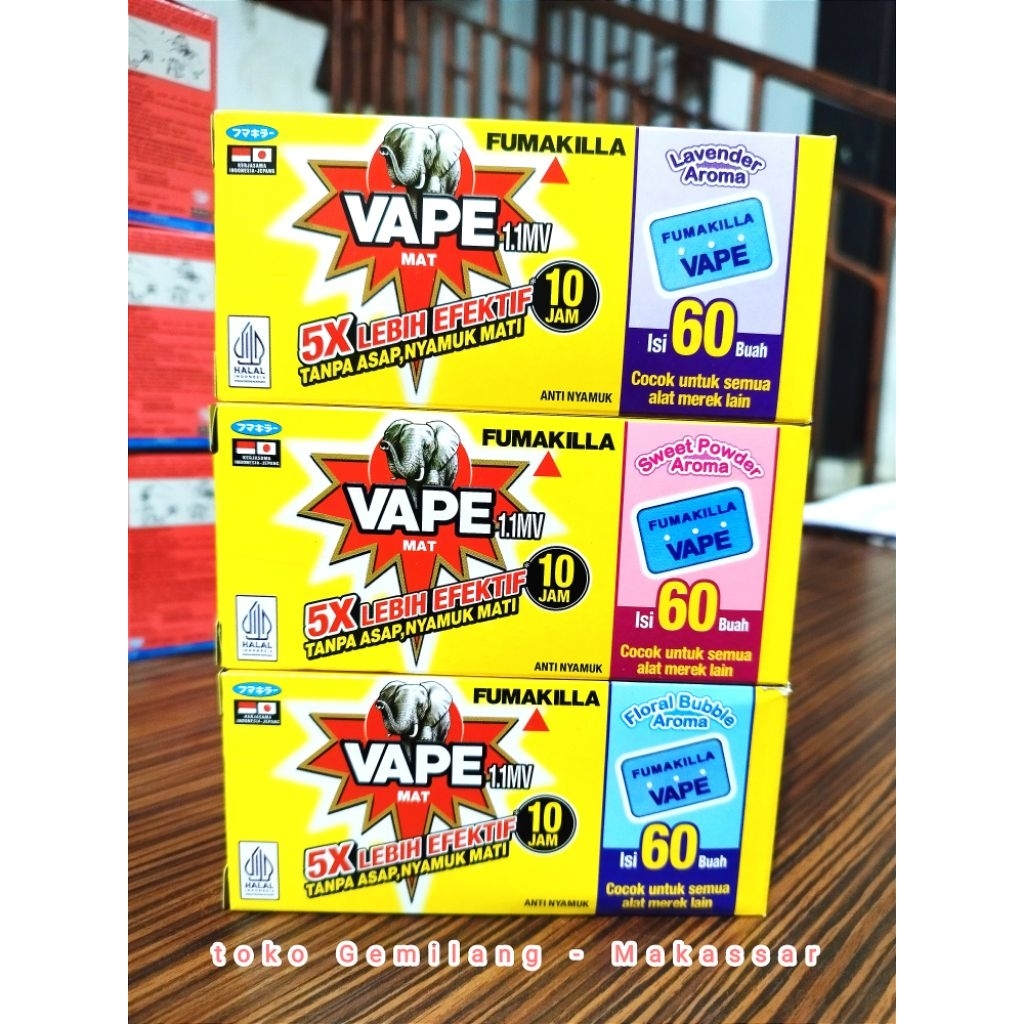Jual Vape Mat Elektrik Refill isi 60 buah Obat Nyamuk | Shopee Indonesia
