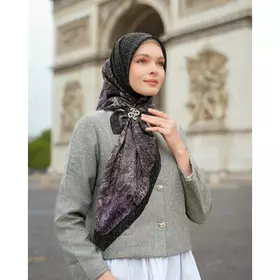 Heaven Lights Marine Scarf Hijab Motif Segi Empat