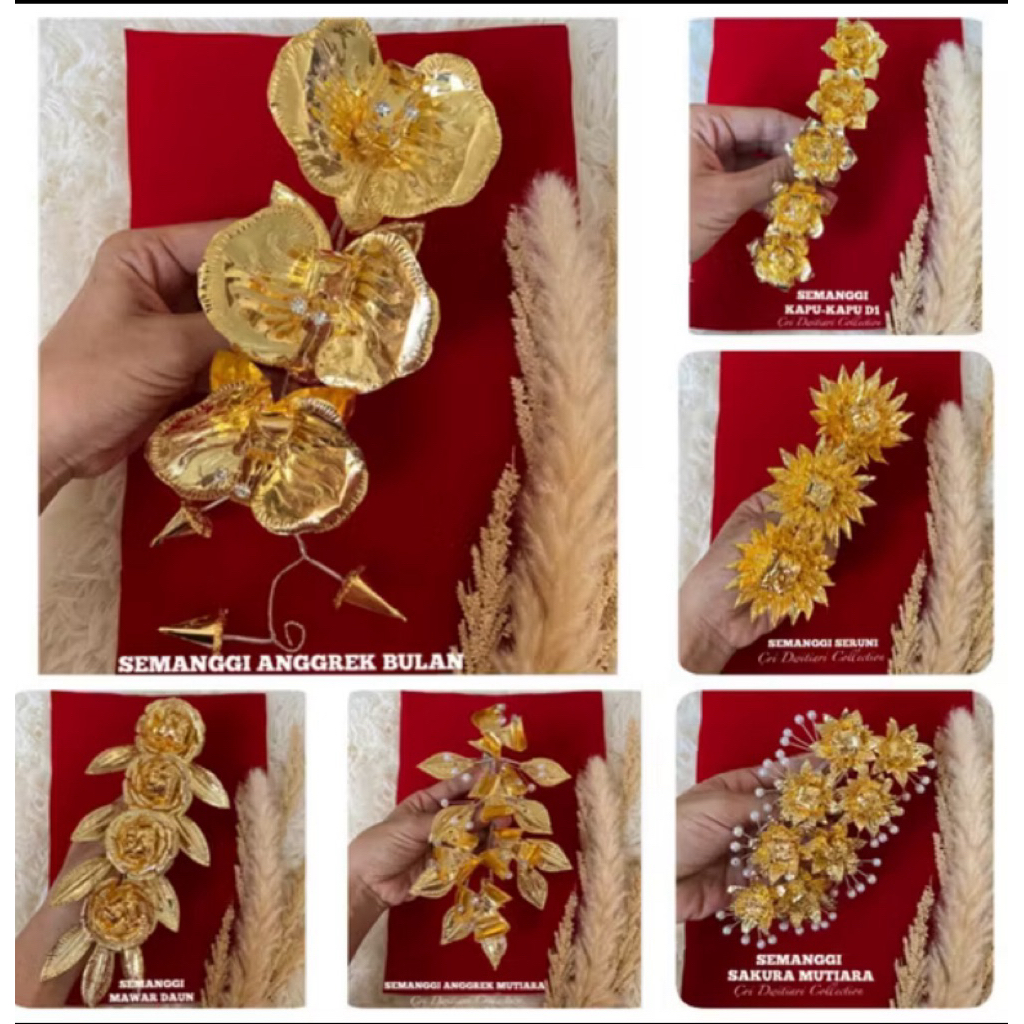 Jual Semanggi Emas/ Bunga Emas Kualitas PREMIUM/ Bunga Hairdo | Shopee ...