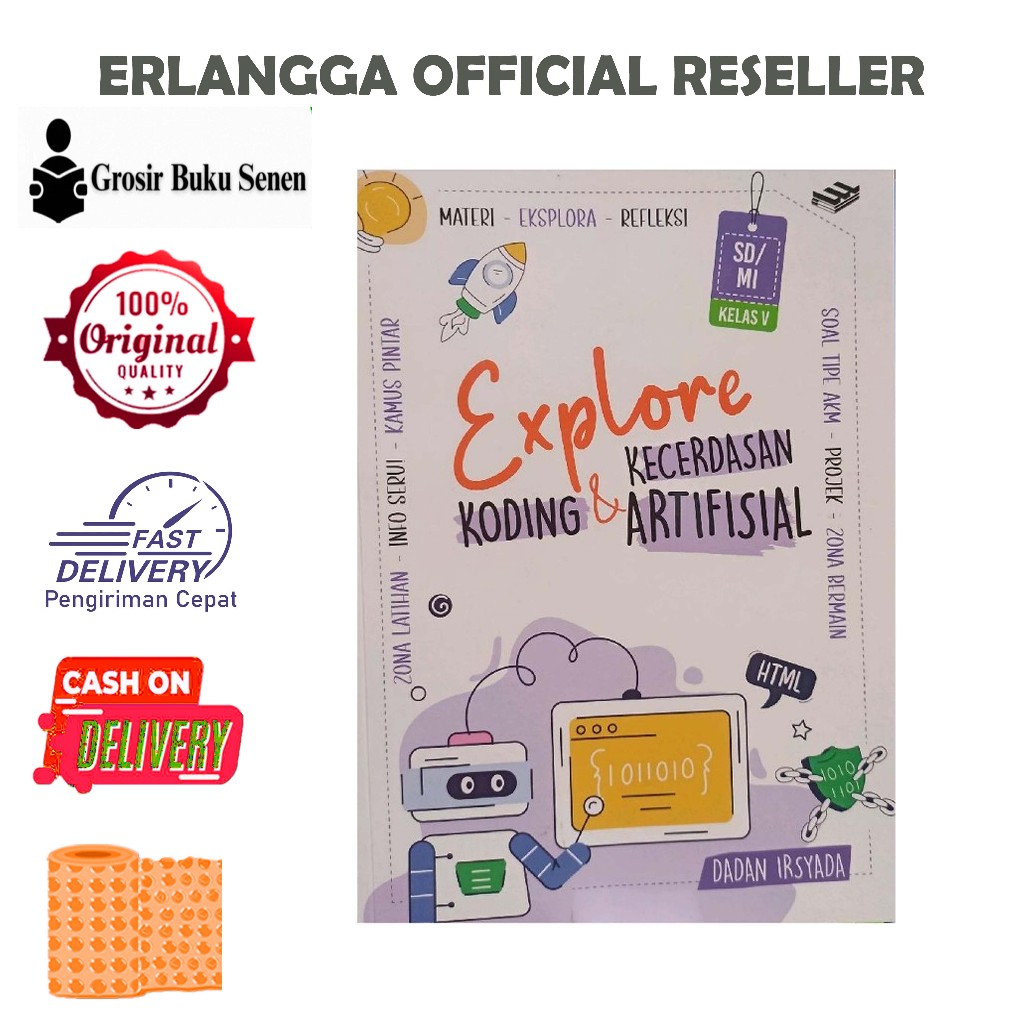 Jual EXPLORE KODING & KECERDASAN ARTIFISIAL SD/MI KLS.5,6/KM - ERLANGGA ...