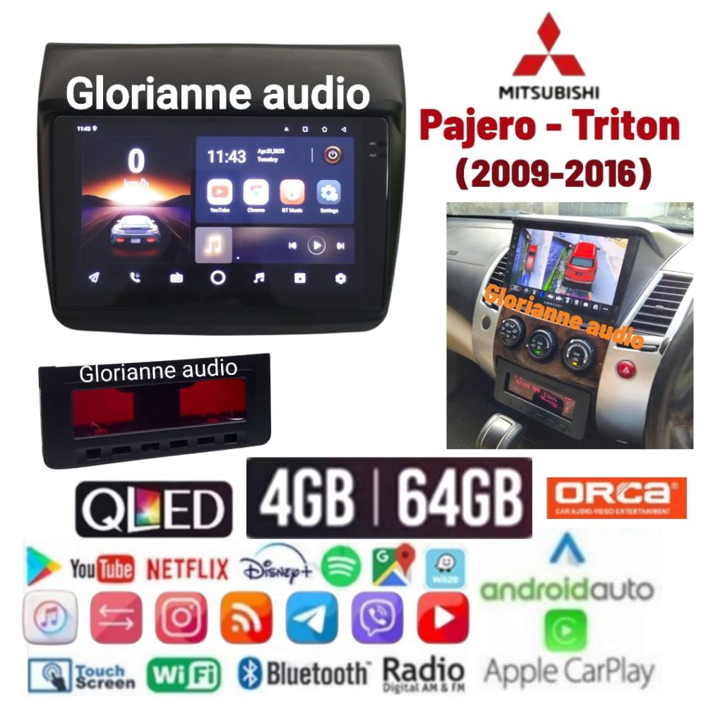 Jual Head unit android Orca RAM 4/64 GB Pajero sport - STRADA Triton ...