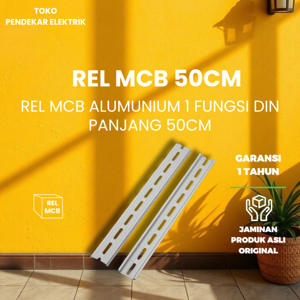 Jual REL MCB ALUMUNIUM 1 FUNGSI DIN PANJANG 50CM | Shopee Indonesia